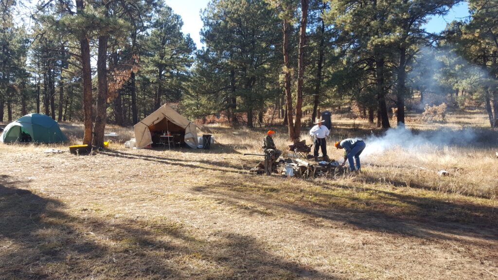 photo of our DIY Deer Hunting camp in Colorado