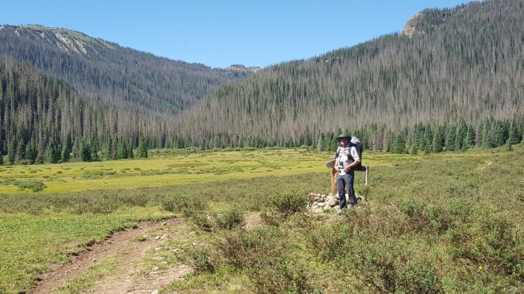 Doing some offseason scouting in Colorado standing in a high mountain meadow and scanning the surroundings