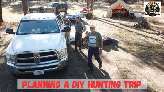 Planning a DIY Hunting Trip featured image with a drone shot of camp being set up in Colorado
