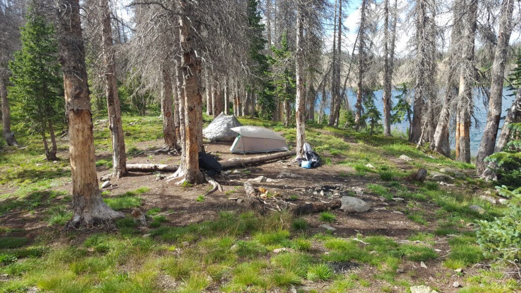 Backpack camping in the South San Juan Wilderness of Colorado