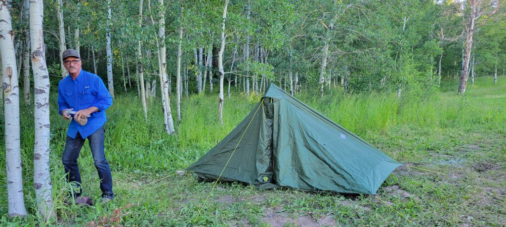lightweight backpacking tent for a DIY hunting camp setup