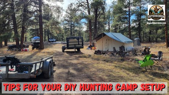 a photo of our colorado DIY Hunting camp setup