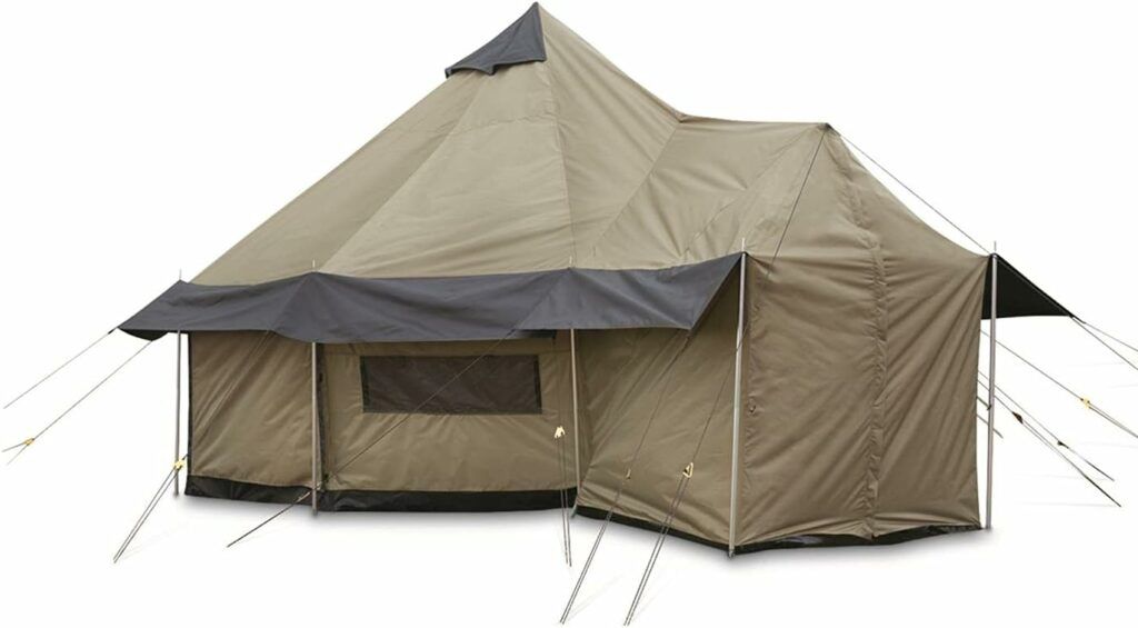 DIY hunting camp setup - Guide Gear base camp sleeping tent