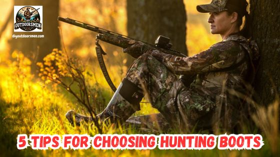 Tips for Selecting Hunting Boots - Lady hunter sitting against a tree with her shotgun ready