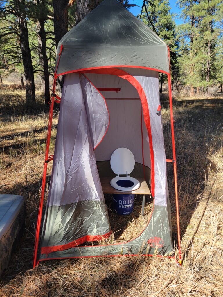 Portable outhouse for leave no trace camping