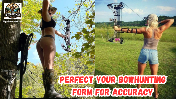 Bowhunting form for better accuracy - image of two lady archers practicing their shooting form.