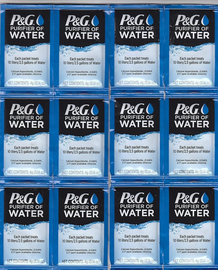 P&G chemical water purification powder