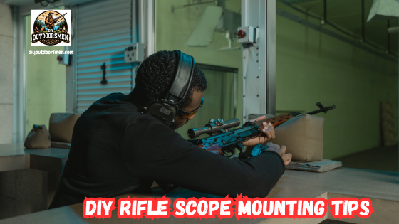 DIY Scope Mounting Tips featured image showing a man at a shooting bench adjusting the scope mounts on his rifle.