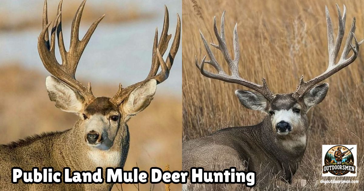 Public land Mule Deer Hunting featured image showing two large mule deer bucks.