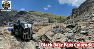 Ram Truck overturned on Black Bear Pass Colorado.