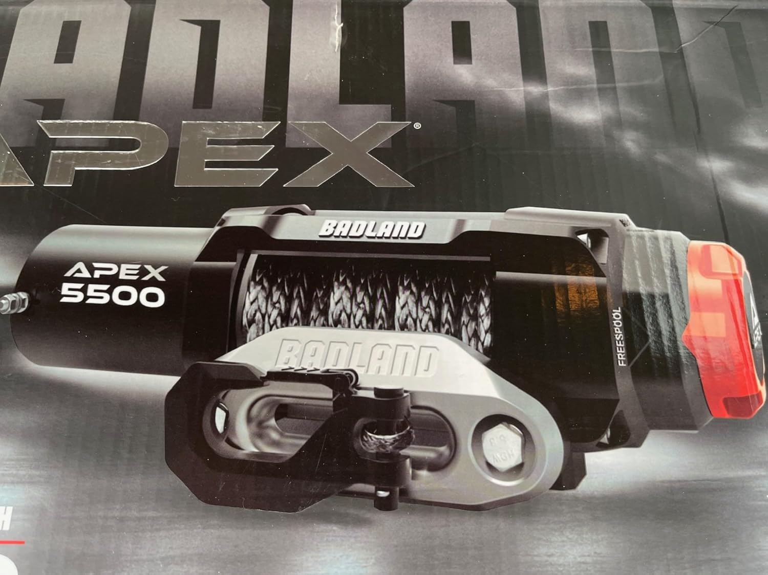 Badland Apex 5500 lb UTV LongDrum Winch